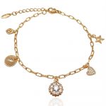 armkette mit anhängern gold 70142