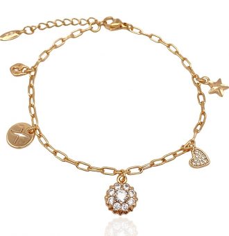 armkette mit anhängern gold 70142