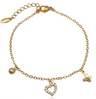 armkette mit anhängern gold 70143