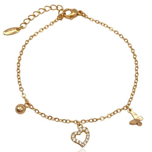 armkette mit anhängern gold 70143