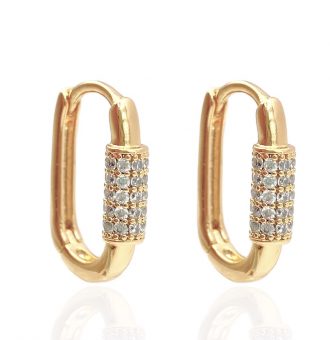 eckige creolen gold 90137