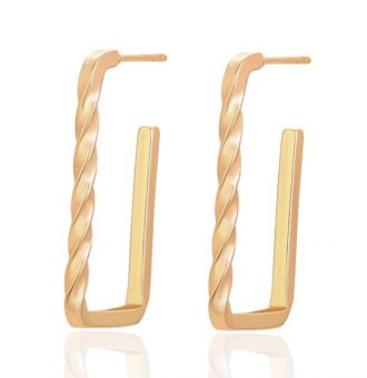 eckige creolen gold 90160