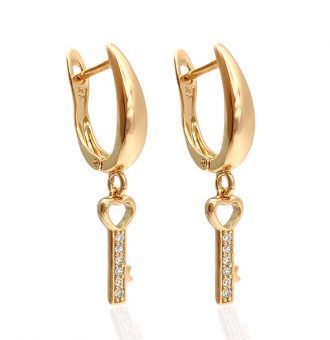 hängende ohrringe gold 90162