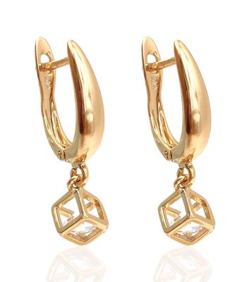 hängende ohrringe gold 90164