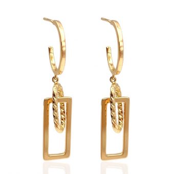 hängende ohrringe gold 90191
