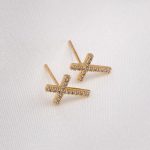 kreuz ohrringe gold 90114