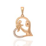 mutter kind anhänger gold 30158