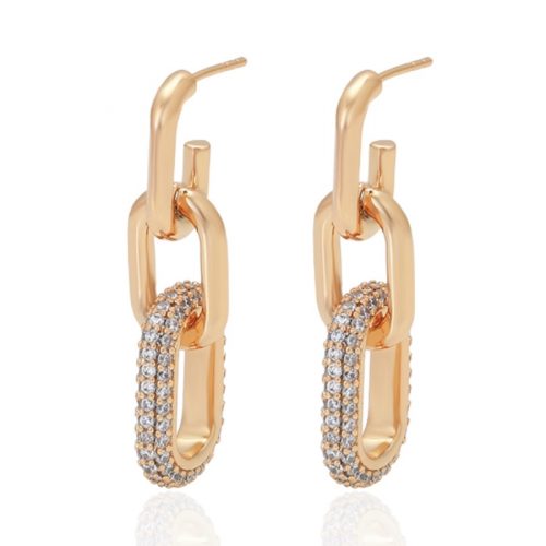 ohrringe kette rosegold 90153