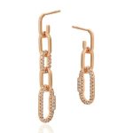 ohrringe kette rosegold 90177