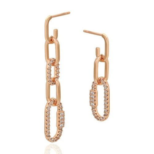 ohrringe kette rosegold 90177