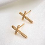 ohrringe kreuz gold 90147