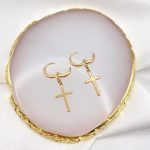 ohrringe kreuz gold 90148