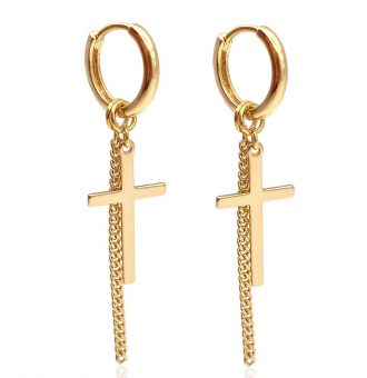ohrringe kreuz gold 90219
