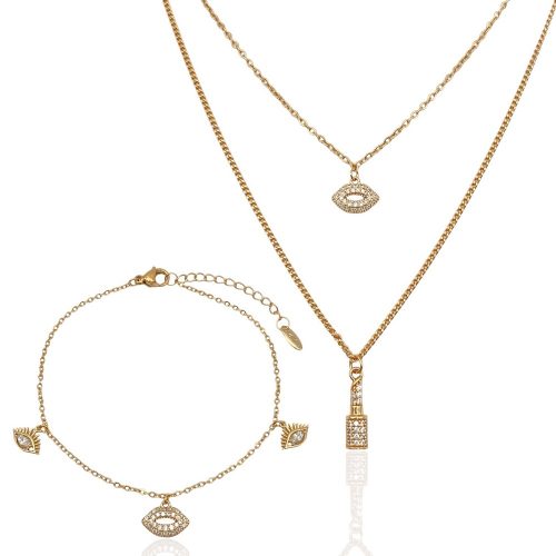 schmuckset gold damen 60123