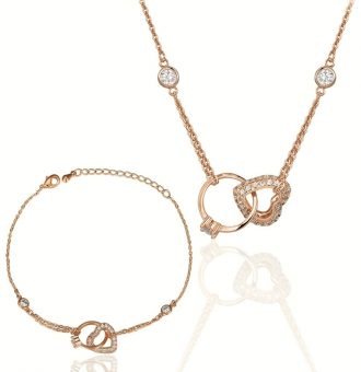 schmuckset rosegold 60102