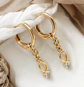 creolen mit anhänger gold 90213