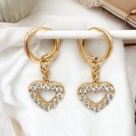 creolen mit herzanhänger gold 90237 2