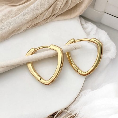 dreieckige creolen gold damen 90286