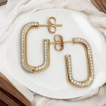 eckige creolen gold damen 90154