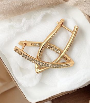 eckige creolen gold damen 90236