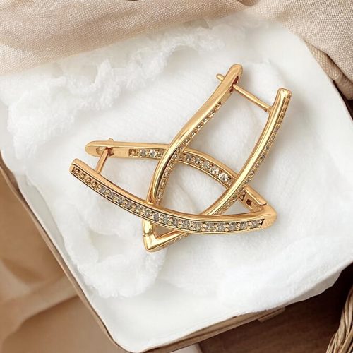 eckige creolen gold damen 90236