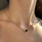 goldene kette mit herz anhänger damen 40164 1