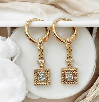goldene ohrringe damen 90243