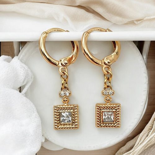 goldene ohrringe damen 90243