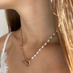 goldene perlen kette damen 40154 1
