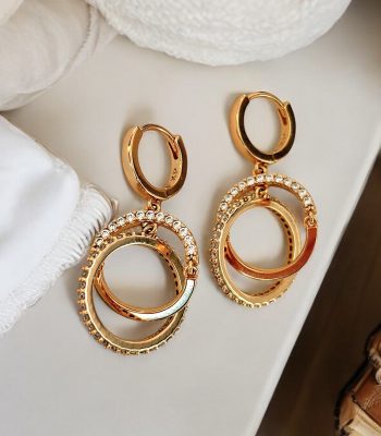 hängende ohrringe gold mit steinen damen 90173