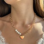 halskette mit herz anhänger gold damen 40150 2