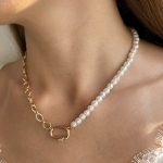 halskette mit perlen gold damen 40170 1
