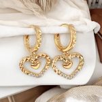 herz ohrringe gold damen 90246 3