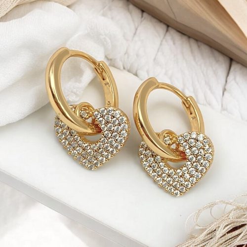 herzohrringe gold damen 90225