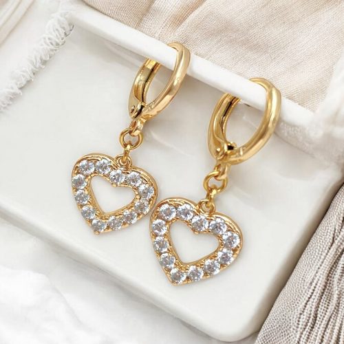 herzohrringe gold damen 90237