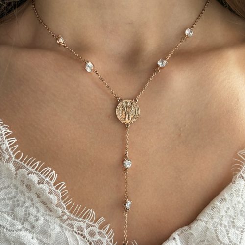 kette mit kreuz anhänger gold damen 40119 2