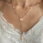 kreuz kette mit steinen gold damen 40119
