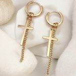 kreuz ohrrihge gold damen 90219 1