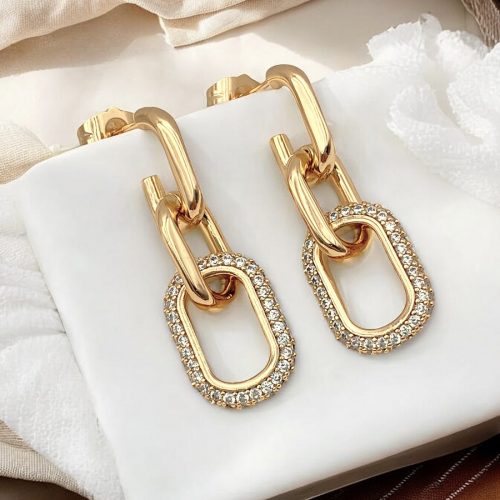 ohrringe kette gold damen 90153