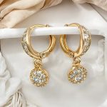 ohrringe mit steinen gold damen 90234