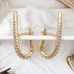 ohrringe mit steinen gold damen 90240