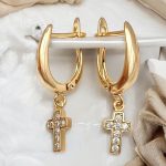 hängende kreuz ohrringe damen 90248