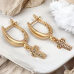 ohrringe kreuz gold damen 90248